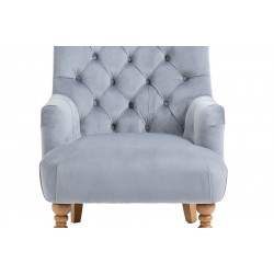 Clara Button Chair Grey